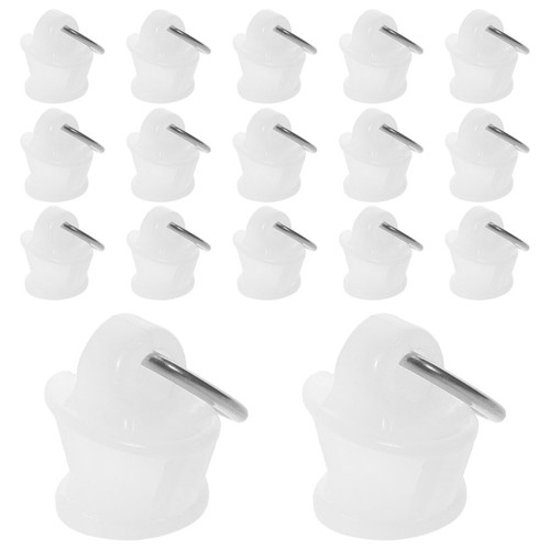 100 pezzi ganci plastica - 100,