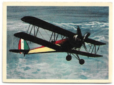 CARTOLINA MILITARE ,CULTURA  AEREONAUTICA - AEREO BIPLANO - CAPRONI Ca-161 bis
