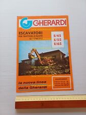 Gherardi escavatori  E45-55-65 per trattori 1977 depliant originale