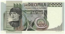 10000 LIRE RITRATTO D'UOMO A
