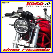 Faro anteriore Led universale Moto Neked Cafè Racer Scrambler fanale omologato