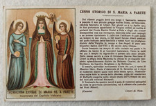 CARTOLINA LIVERI MADONNA SANTA MARIA PARETE NAPOLI VIAGGIATA 1924 FORMATO PICCOL