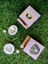 DUE FARETTI DA INCASSO X MENSOLE CON LAMPADA ALOGENA 12V/20W/G4 (COMPRESA)Bianco