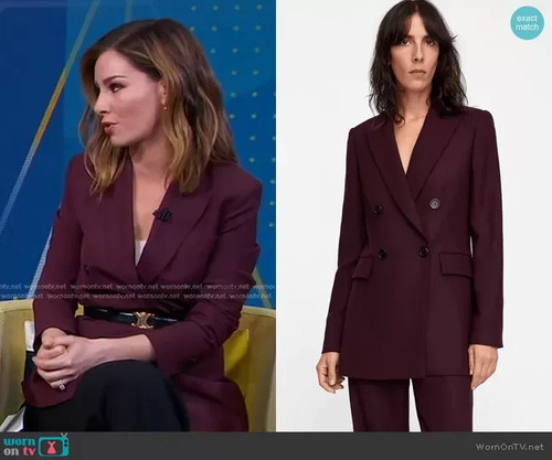 Blazer smoking zara bordeaux - blazer,