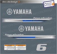 Adesivi calandra motore marino fuoribordo Yamaha 6 cv F6 bicilindrico barca