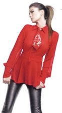 DENNY ROSE CAMICIA art. 5740 rossa con cravatta pizzo introvabile 