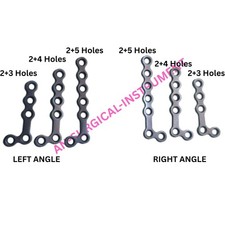Veterinary Maxillofacial Adaption L Oblique Plate Mandible Titanium Lot of 4pcs
