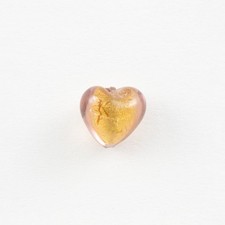 Perla cuore in vetro di Murano