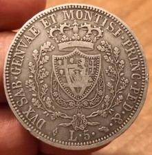 Moneta 5 Lire 1827 Torino