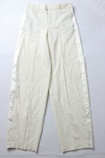Zara Women's The Masculine Low Rise Straight Leg Trousers LB3 Ivory Size XS
