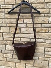 Borsa Secchiello tracolla vintage In Ecopelle stampa cocco Borgogna