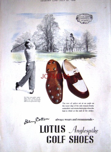 1949 lotus golf shoes advert - shoes,