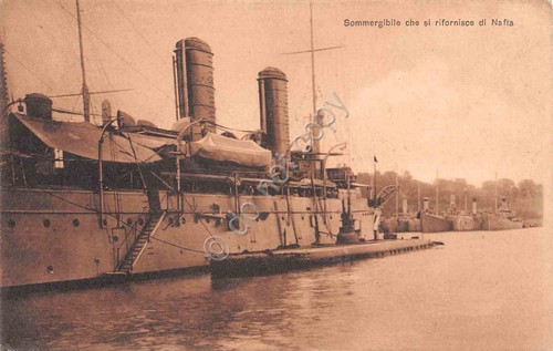 Cartolina nave sommergibile - cartolina,