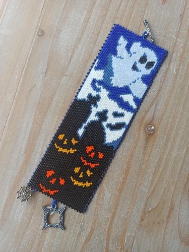 Bracciale halloween perline - bracciale,