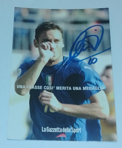 Autografo francesco totti hand - autografo,