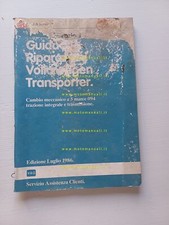 Volkswagen Transporter mod. 1986 manuale officina cambio 5 M trazione integrale