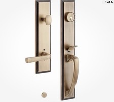 Signature Hardware 552085AB MNG-EXTR-5002- Brass Entry Door Set - No Backset LH