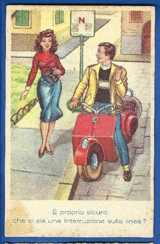 Fumetto vespa scooter - vespa,