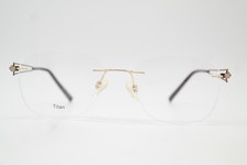 Occhiali VISTAN 4408 Titanio Oro Bronzo Senza Montatura Nuovi