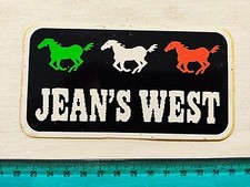 ADESIVO JEANS WEST JEAN'S WEST VINTAGE ANNI 80 OLD STICKER AUTOCOLLANT KLEBER