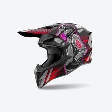 CASCO AIROH WRAAP WRC55 CYBER RED MATT  MOTOCROSS ENDURO QUAD