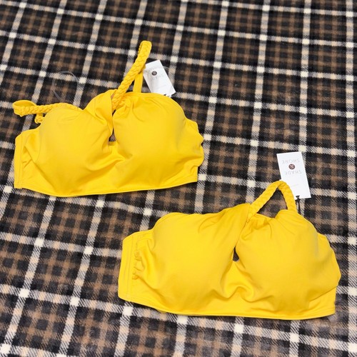 Top bikini giallo shade - top, &