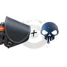 Diablo White Set Bag + Softail