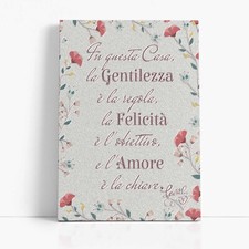 Quadro su Tela con Frase sulla Famiglia–Q1359- Stile Shabby Chic – Decorazione