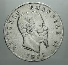 REGNO D'ITALIA 5 LIRE 1871