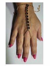 baciamano gioiello bagno oro strass bracciale elegante regolabile 15 22 cm