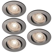 5 X Nordlux LED Incasso Ottante (Costellazione) Nichel Orientabile 4,8W GU10