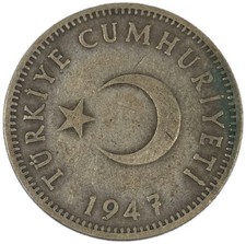 Turchia - 1 lira - 1947 -