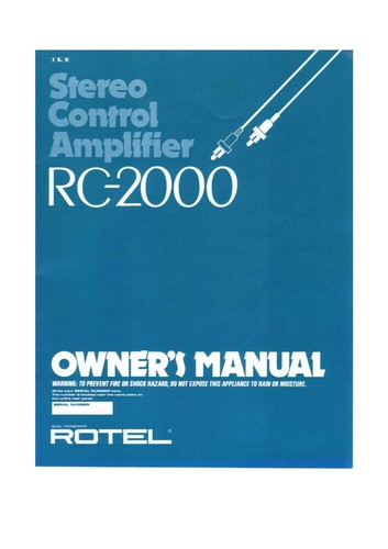 Rotel 2000 amplificatore - rotel, rc-2000