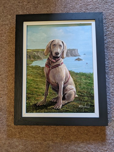 Dipinto olio con cornice - , di