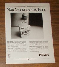 Rara Pubblicità Vintage PHILIPS F 109 Mini Impianto HiFi - Solo Muscoli 1981