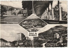 BOBBIO - PIACENZA - SALUTI DA - VEDUTINE - VIAGG. 1952 -12059-