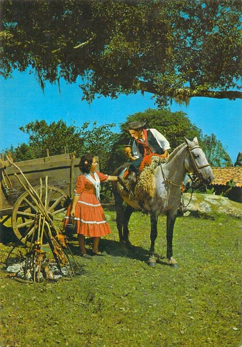 Vtg postcard brasil folclore - brasil,