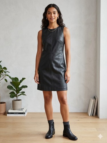 Crew black faux leather - j.crew,