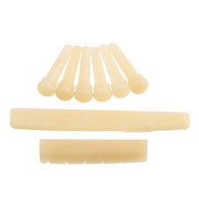 Set di perni ponte sella dado osseo scanalato non sbiancato per chitarra Yamaha LL/A