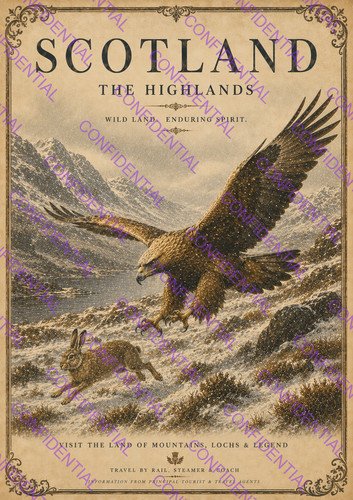 Poster golden eagle highlands - golden,