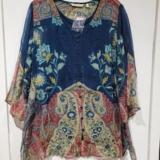 Tunica e canotta Melaya Soft Surroundings taglia 1x nuova con etichetta floreale boho 