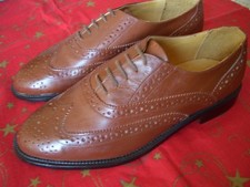  SCARPE NUOVE INGLESI UOMO N. 41 - CLIFFORD JAMES -- VERA PELLE E CUOIO 100%