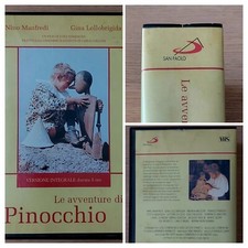 2VHS LE AVVENTURE DI PINOCCHIO MANFREDI LOLLOBRIGIDA (Videocassette)