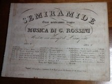 SEMIRAMIDE GRAN MELODRAMMA TRAGICO, MUSICA DI G. ROSSINI - PIANOFORTE