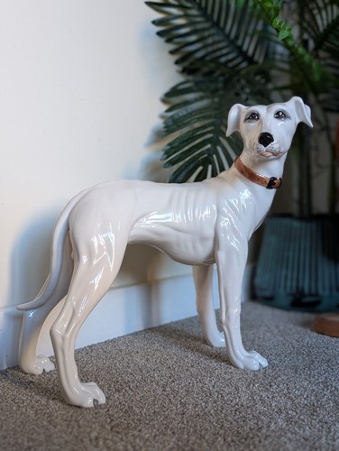 Ceramic porcelain whippet - ceramic,