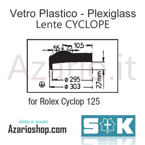 Vetro cyclope 125 rolex - 125, tudor