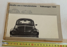 manuale uso manutenzione originale italiano 1970 Volkswagen 1302 - S + cabriolet