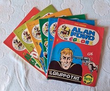 Lotto 6 Alan Ford colore Corno - sequenza 1/6 Max Bunker numeri 1 e 2 con poster