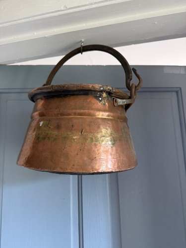 French antique copper hanging - french,