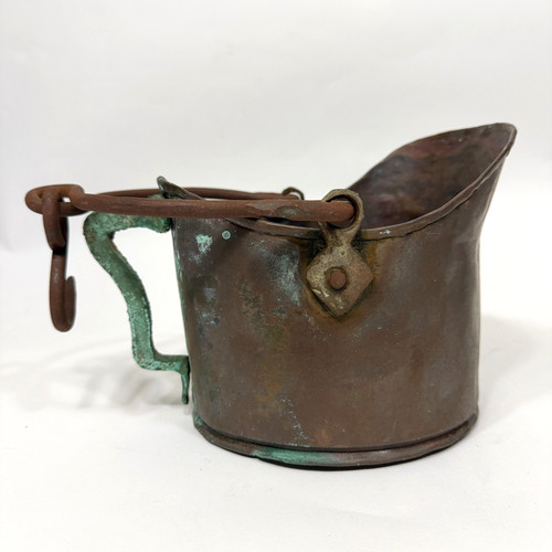 Secchio rame vintage ottone